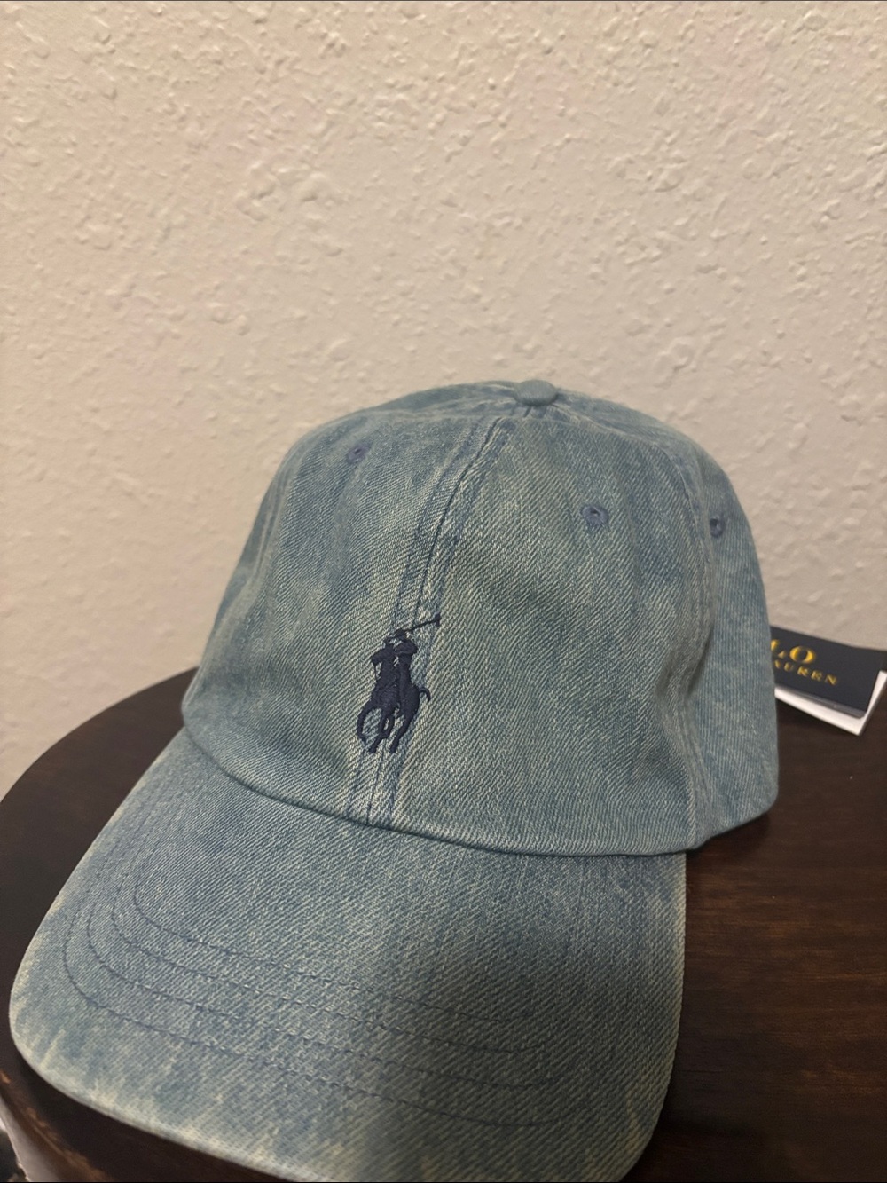 Polo by Ralph Lauren Denim Polo Player Baseball Cap in Light Blue